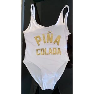 Pina colada one piece swim suit